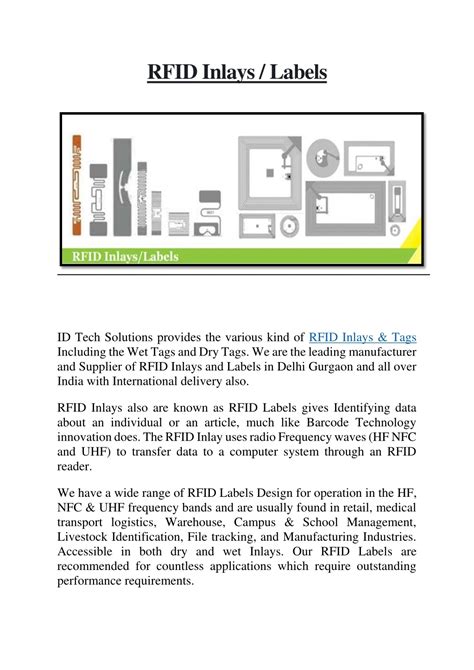 rfid inlay manufacturers india|rfid inlay manufacturers.